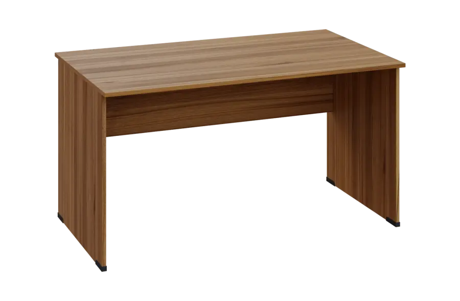 EPL 18 - 14 stůl kancelářský, dřevěná podnož, deska 18 mm, široký 1400 mm, ořech světlý